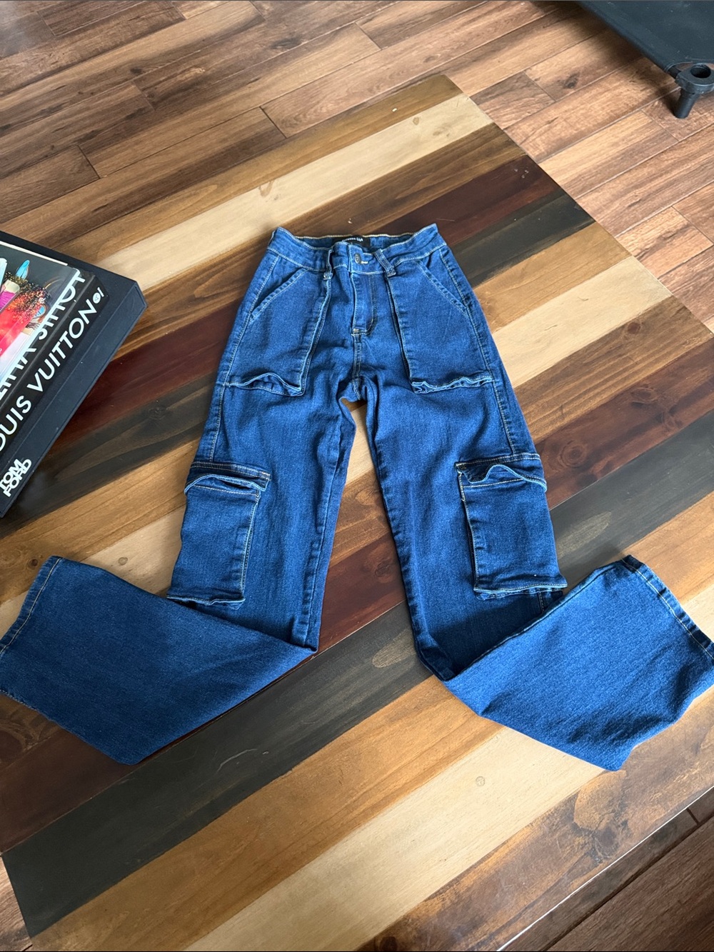 Junior Blue Cargo stretch Denim Jeans